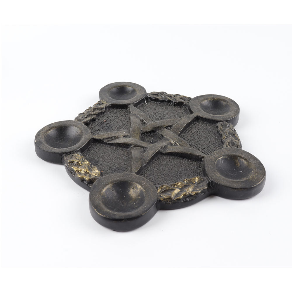 7,2 Zoll Harz Pentagramm Kristall Kugel Ständer