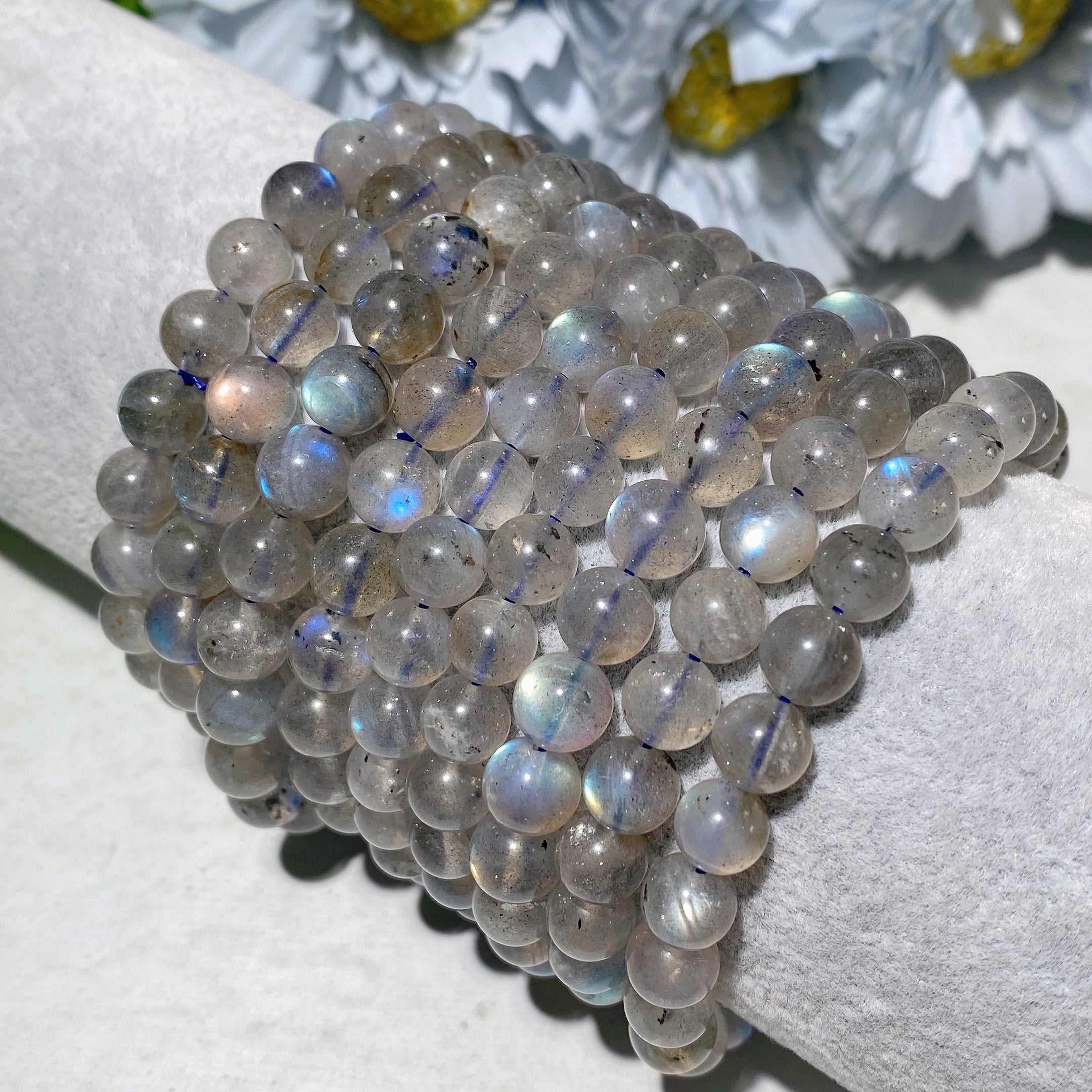 7-7.5mm Labradorite Healing Bracelet for Intuitive Energy