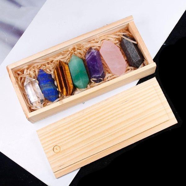 7 Chakra-Kristallpunkte für Meditation und Gleichgewicht