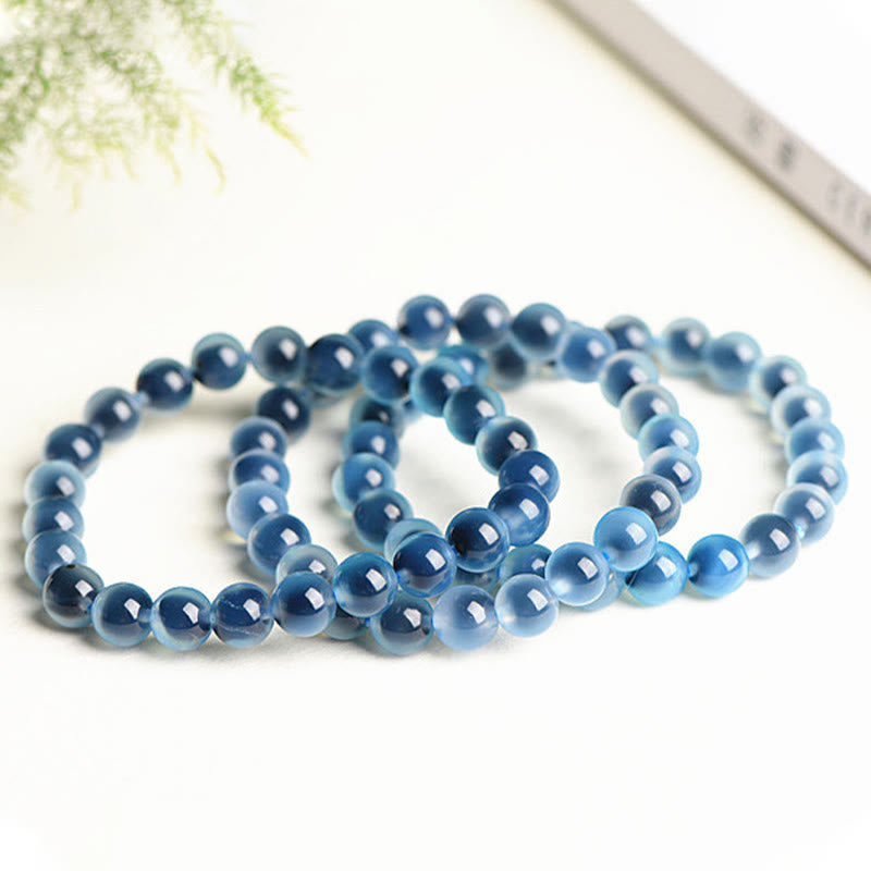 8mm Candy Agate Harmony Bead Agate Bracelet for Strength