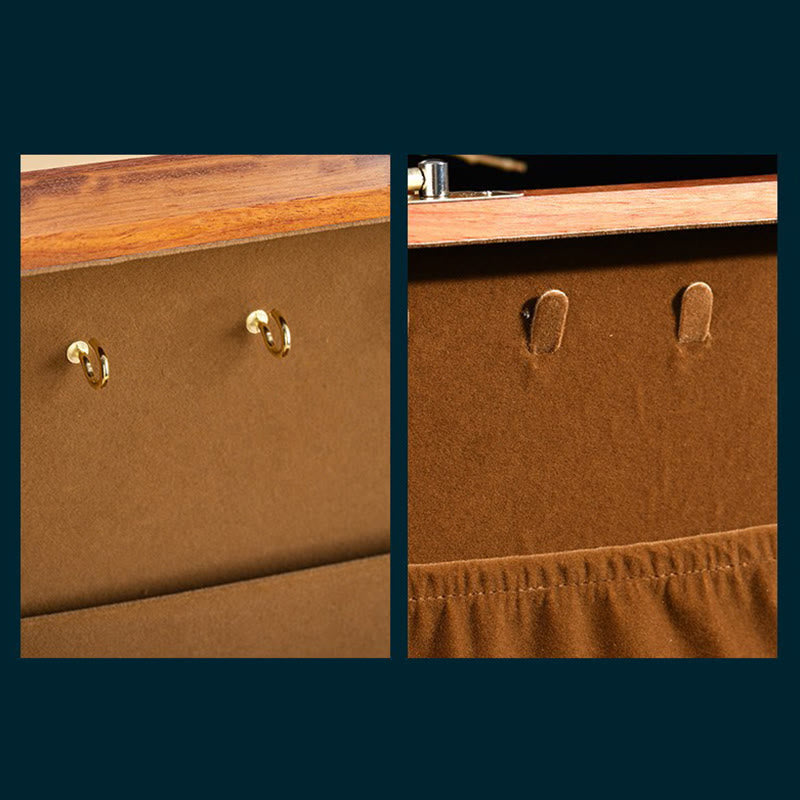 Antike, handgefertigte Schmuckschatulle aus rotem Sandelholz und Rosenholz