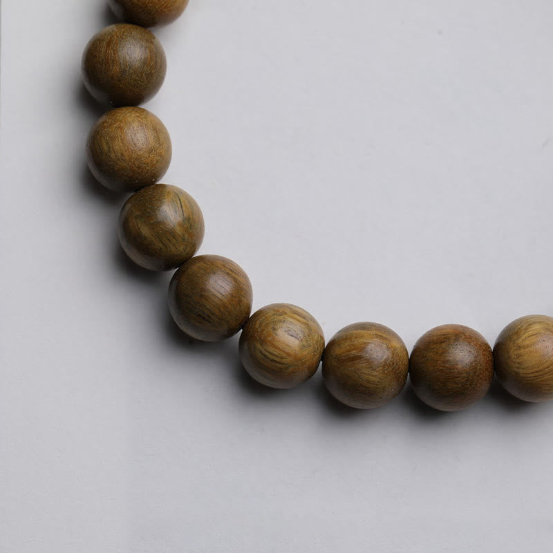 Beruhigendes Armband aus grünem Sandelholz-Lotus für Ruhe und Frieden