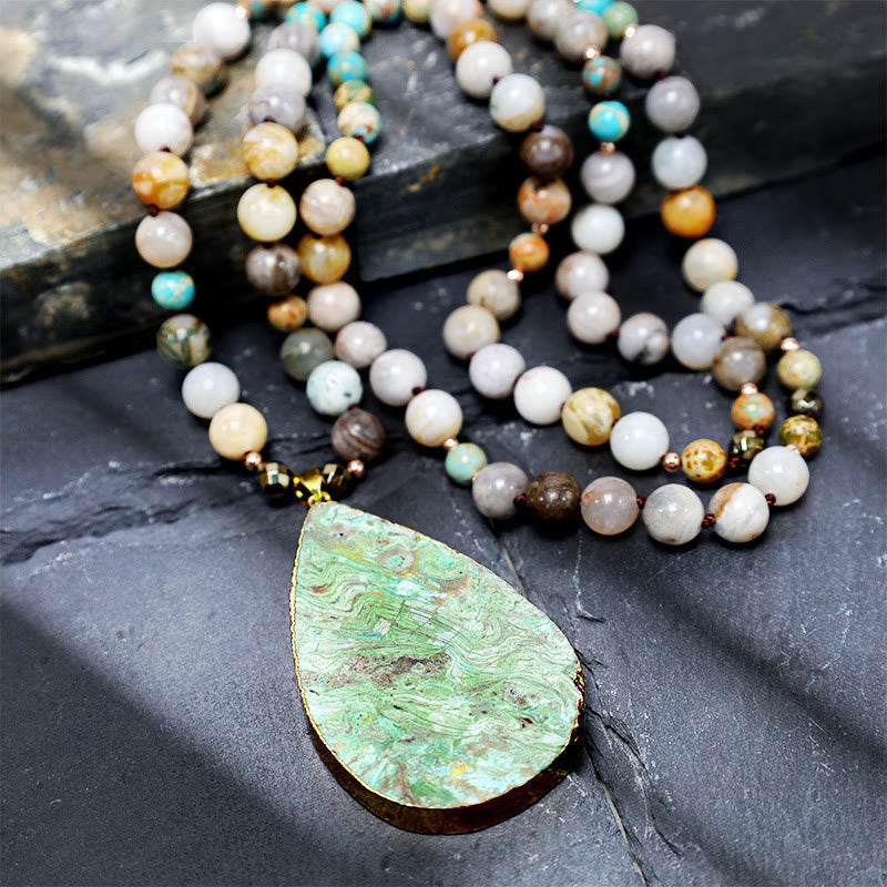 33,5 Zoll Picasso Jaspis Heilkette | Achat Schmuck