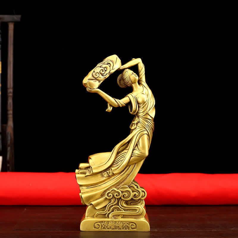 Kupferne Bodhisattva Nuwa Schutzstatue 11x8x27cm