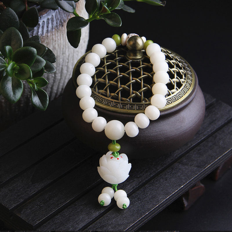 8 mm Bodhi Seed Lotus Armband für Glück und Erleuchtung