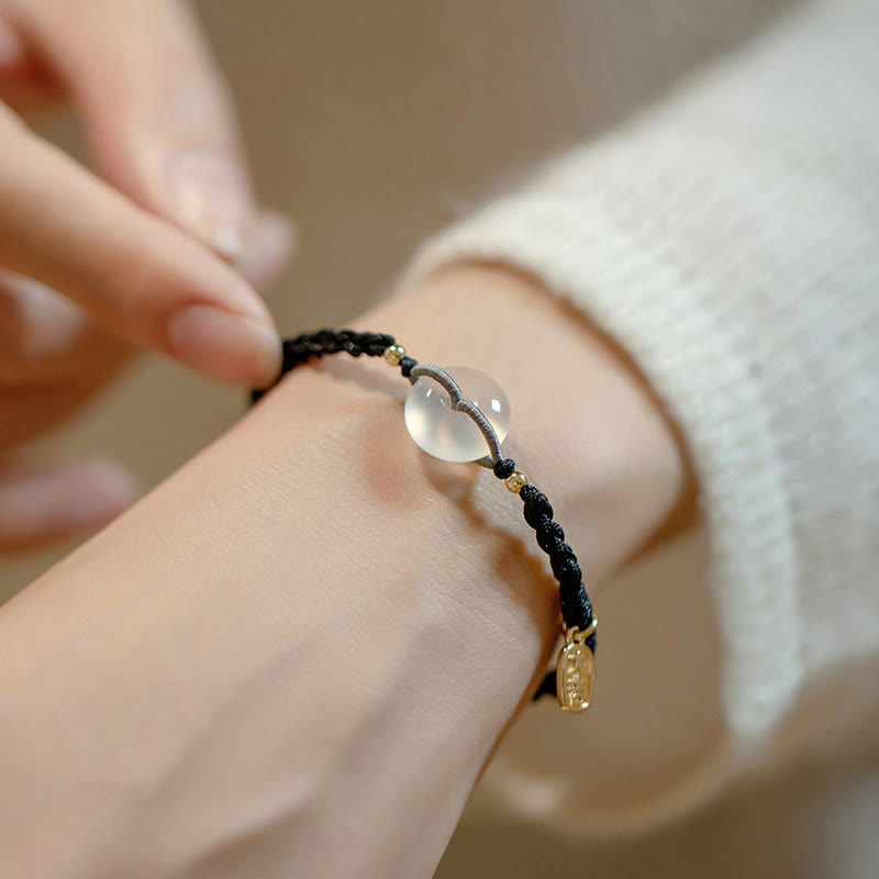 13mm Chalcedony Peace Buckle Bracelet for Harmony