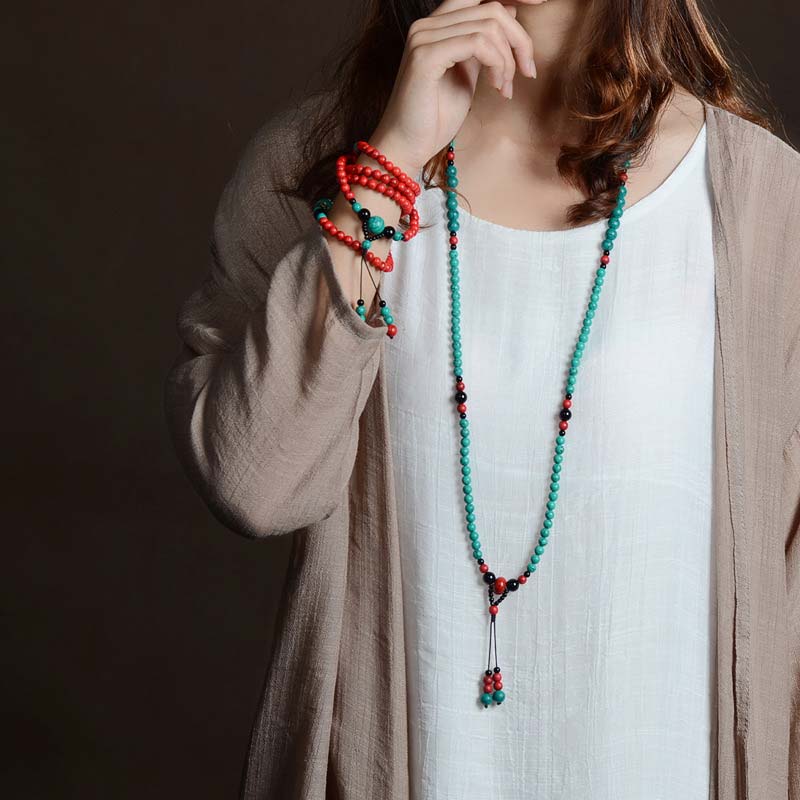 Unisex Türkis Schwarz Onyx Rot Türkis Schutzarmband