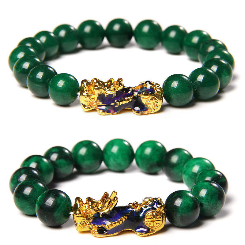 10 mm Pixiu Jade-Armband zum Schutz des Überflusses