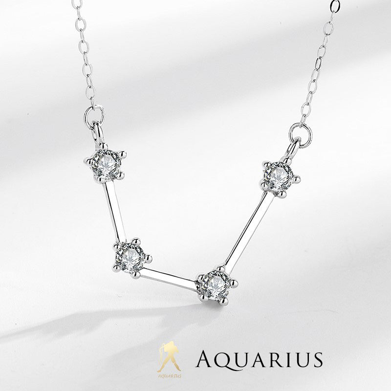 925 Sterling Silver Zodiac Necklace | Astrology Blessing Pendant