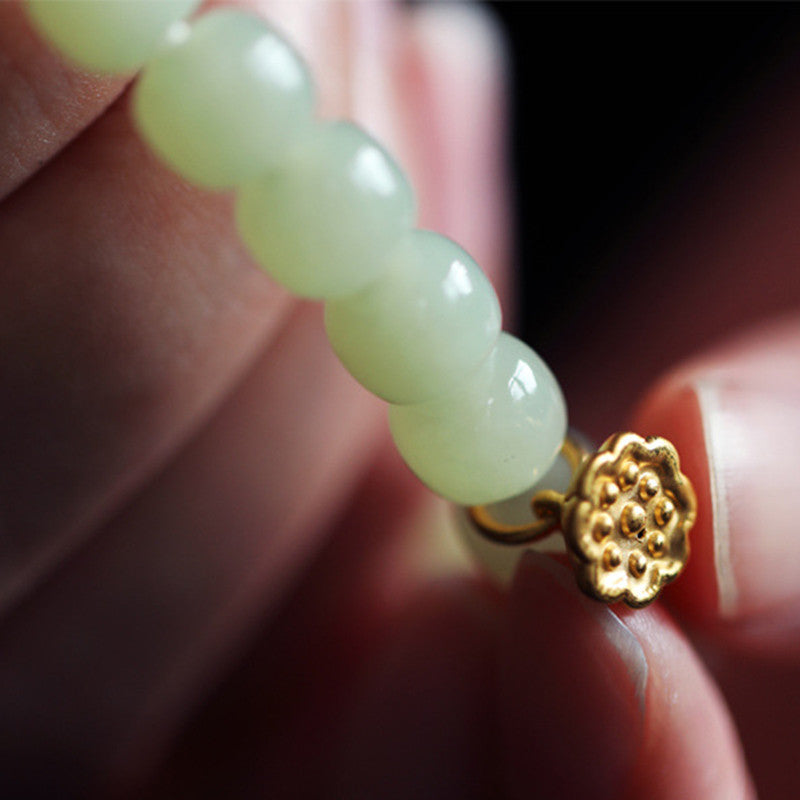 Jade Lotus Abundance Verstellbares Armband für Wohlstand
