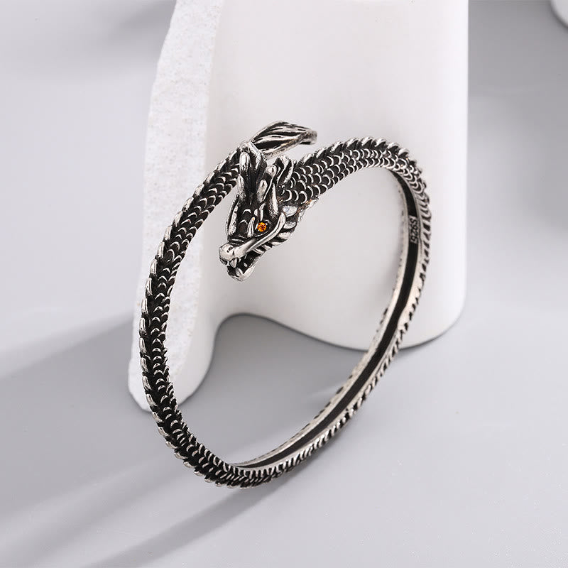 Kupfernes Drachenschuppen-Glücksschutzarmband 58 mm