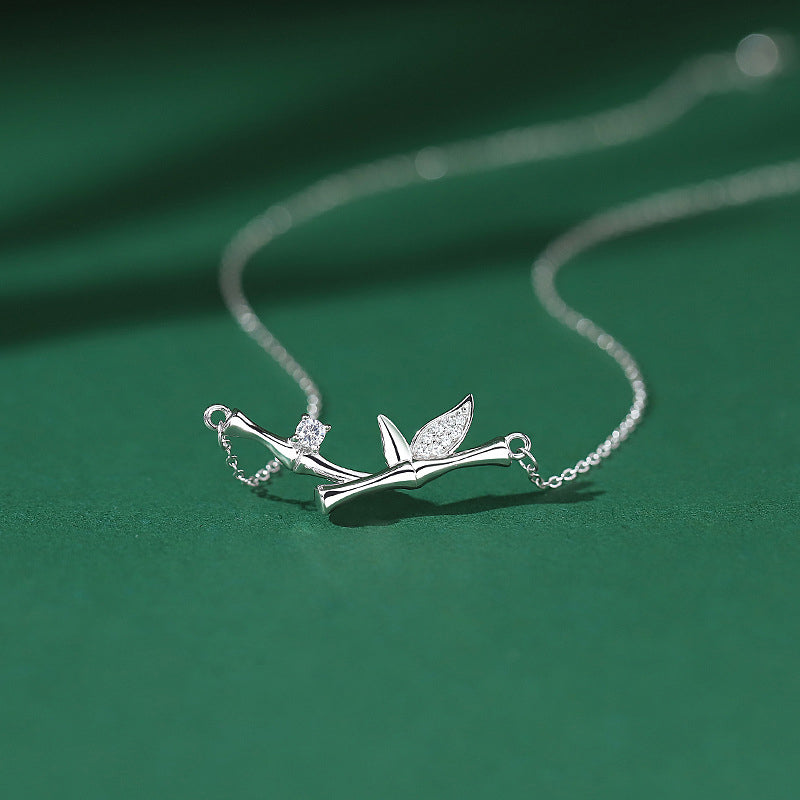 Copper Bamboo Leaf Spiritual Necklace for Wealth & Growth