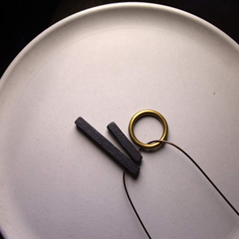 Zen-Kreis-Halskette aus Ebenholz für Erleuchtung und Ruhe