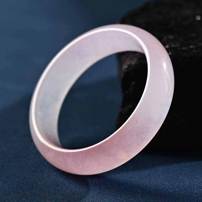 Pink Crystal Love Warmth Bracelet | Rose Quartz Bangle 56-58mm