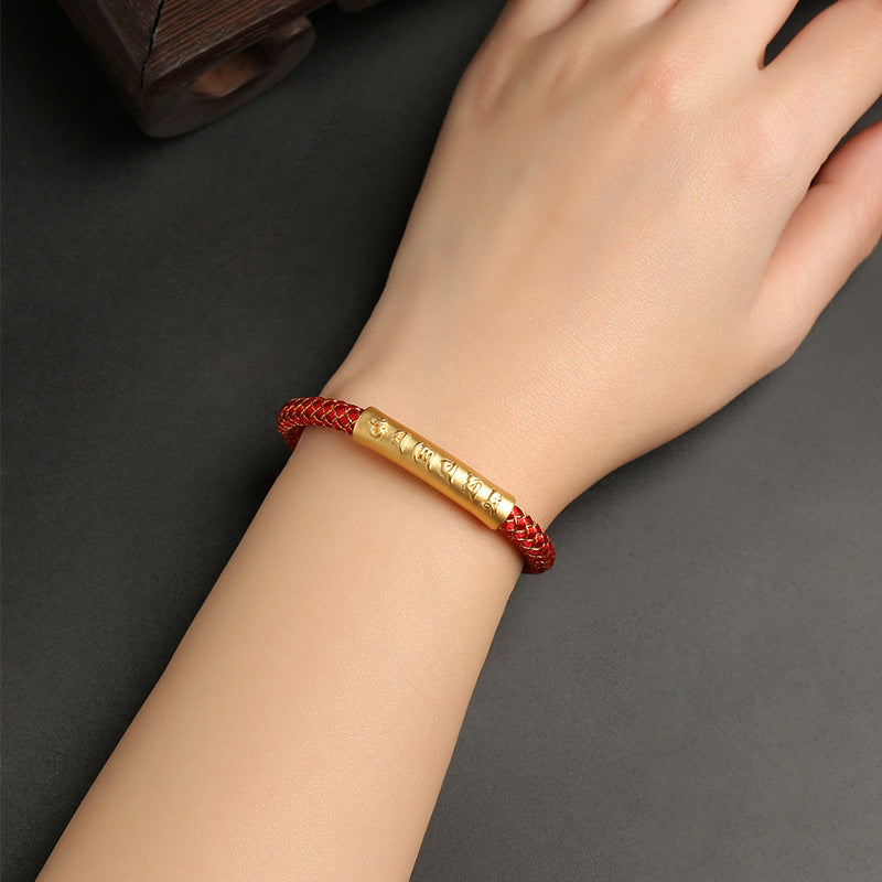 Sterling Silber Om Mani Padme Hum Schutzarmband