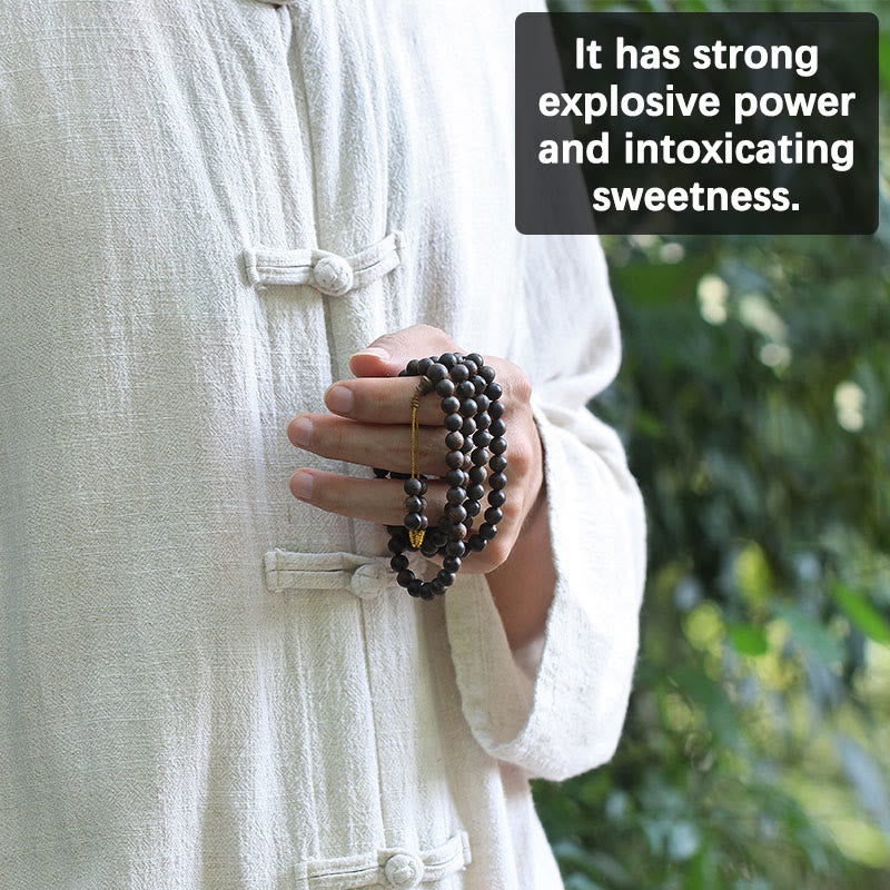 7 mm Adlerholz-Mala-Armband für Frieden und Stärke