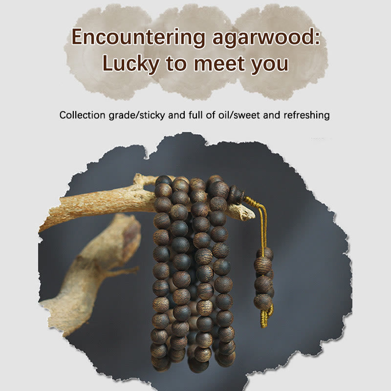 7 mm Adlerholz-Mala-Armband für Frieden und Stärke