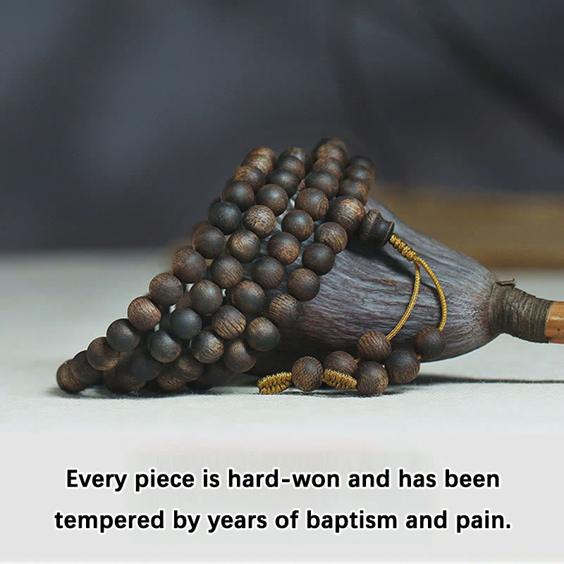 7 mm Adlerholz-Mala-Armband für Frieden und Stärke