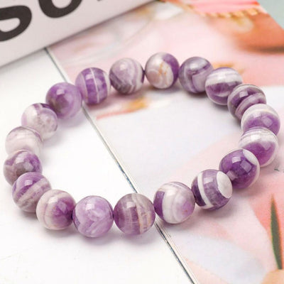 8–12 mm Amethyst-Traumarmband für Meditation