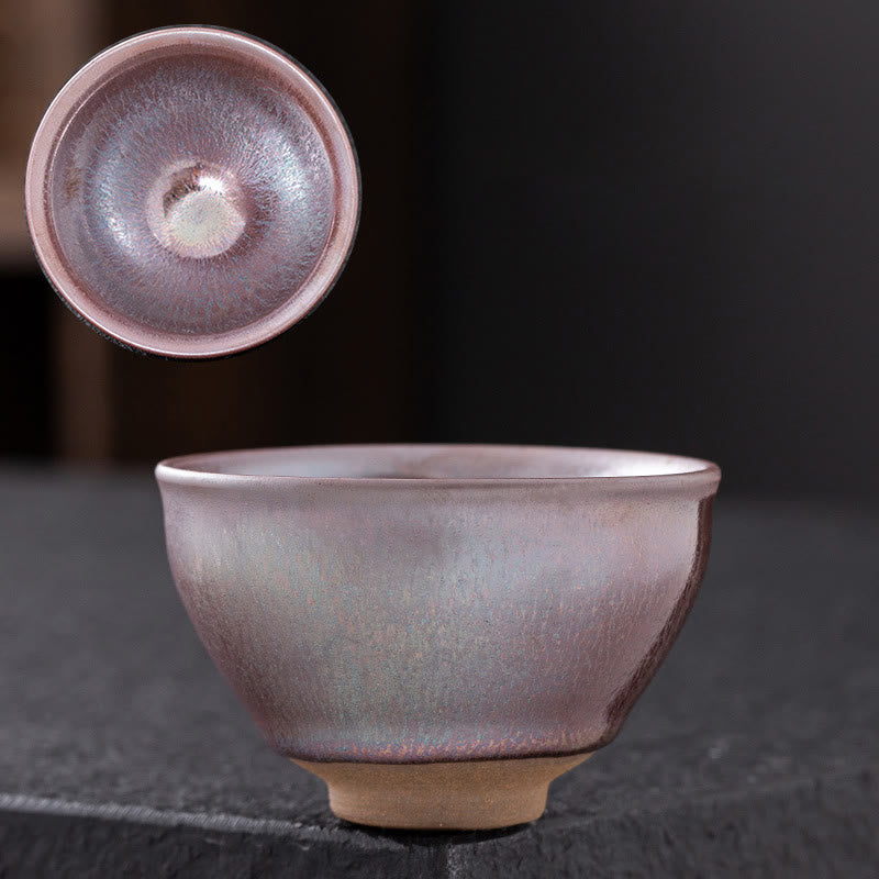 Chinesische Rotgold-Teetasse aus Jianzhan-Porzellan, 135 ml