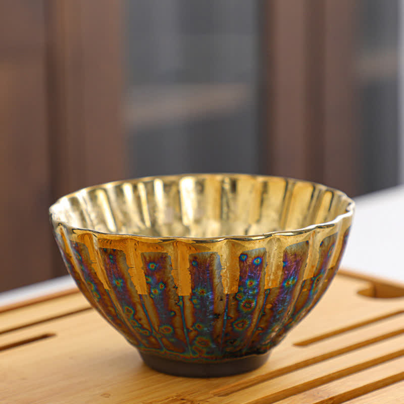 Colorful Ceramic Chinese Tea Cup 135ml Handcrafted Artistry