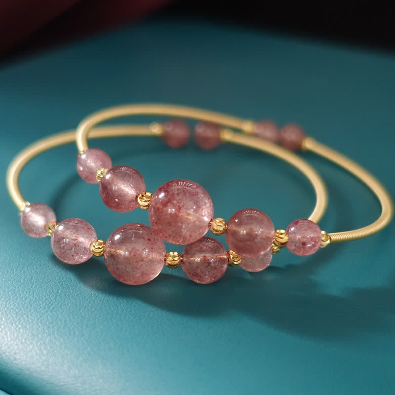 Strawberry Quartz Love Healing Bracelet | Premium Chain
