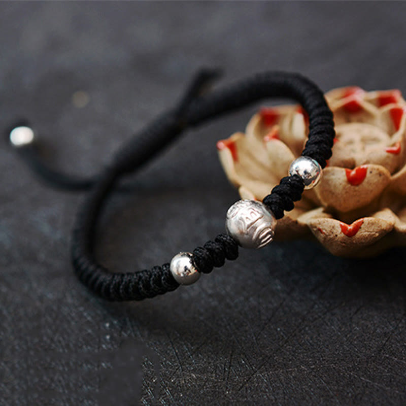 Om Mani Padme Hum Silbernes Paararmband | Schutz & Glück