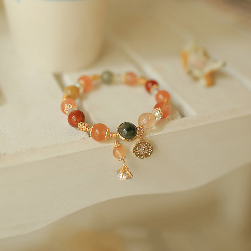 Rutilated Quartz Wealth Bracelet | Eight-Pointed Star Design