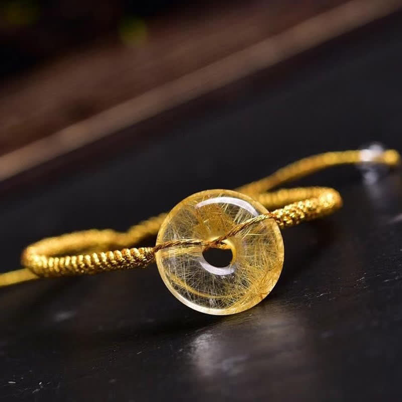 16 mm Citrin-Armband mit Peace-Schnalle für Glück und Wohlstand