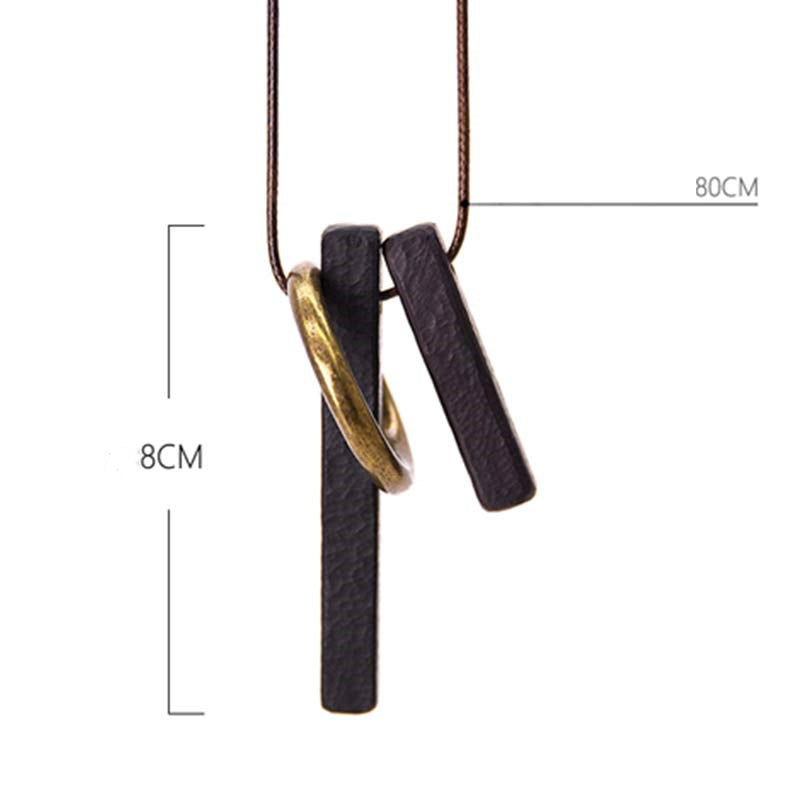 Zen-Kreis-Halskette aus Ebenholz für Erleuchtung und Ruhe