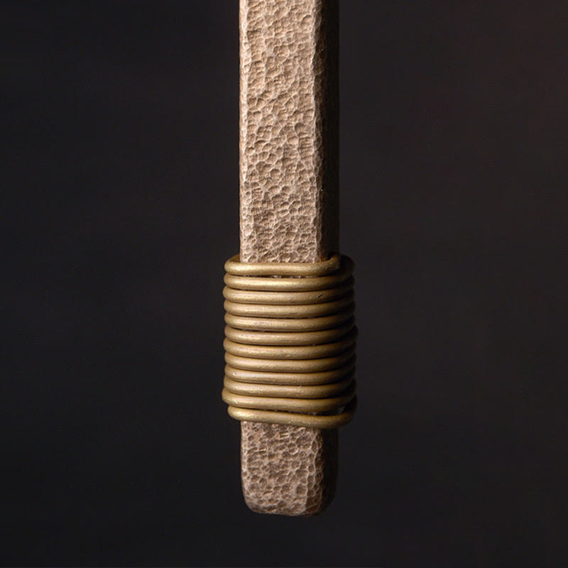 Kupferne Vintage-Halskette mit strukturiertem Reichtum für spirituelles Glück