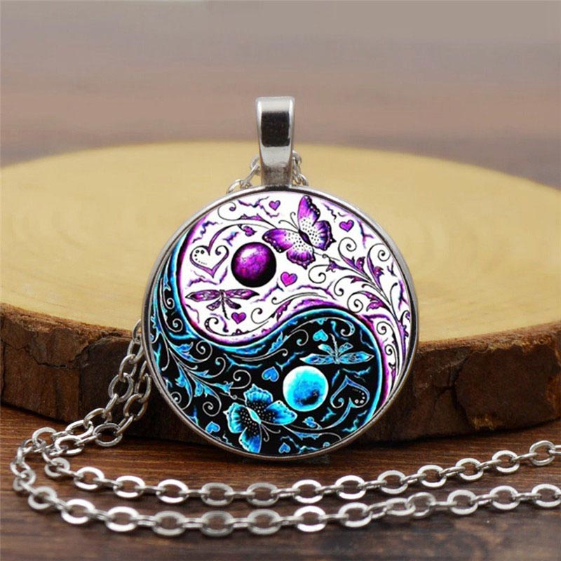 Copper Yin Yang Balance Necklace Pendant Unisex