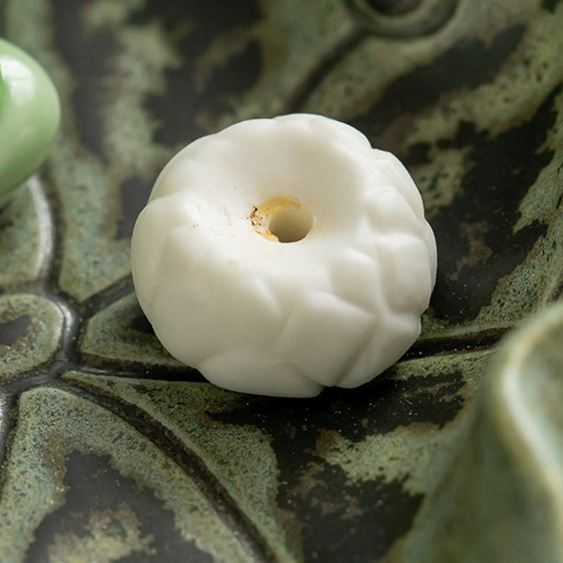 Ceramic Incense Burner | Lotus Leaf Meditation Frog 11cm