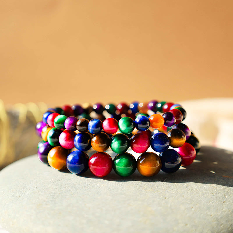 10 mm Tigerauge-Armband „Mut und Stärke“