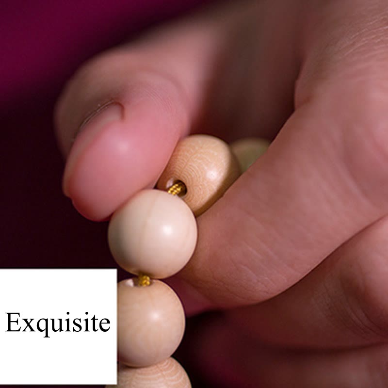 Unisex Abelia Biflora Holz Handgelenk Mala Armband 10mm