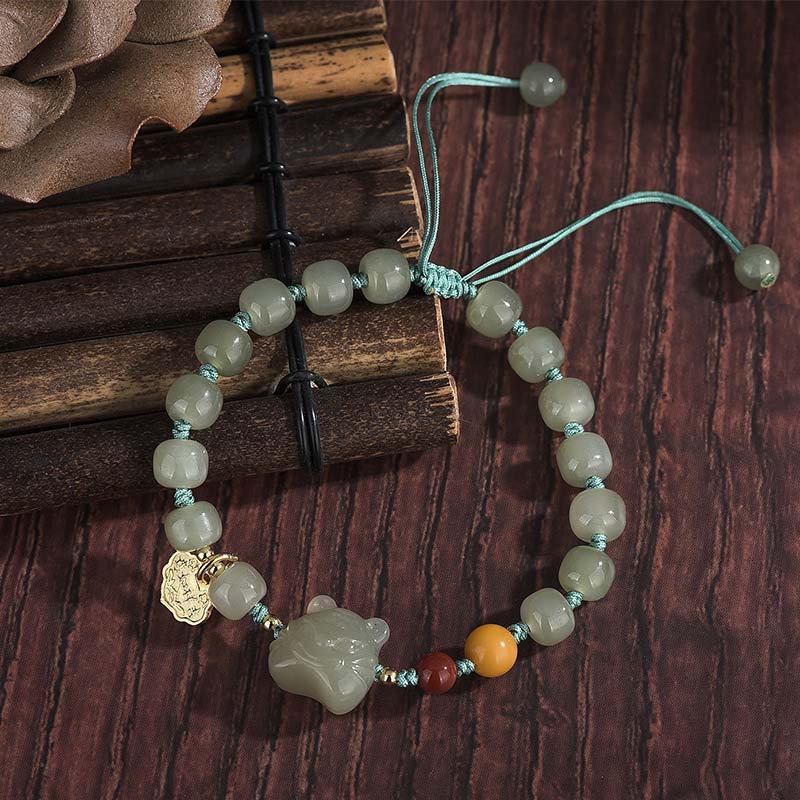 Chinesisches Sternzeichen Tiger Jade Segensarmband