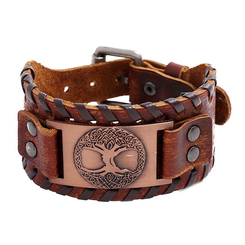Unisex Tree Of Life Leather Bracelet | Balance & Luck