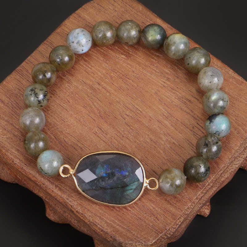 Natural Labradorite & Moonstone Healing Support Bracelet
