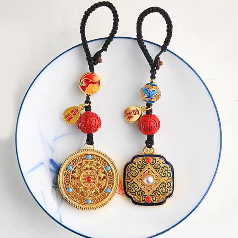 Segen Fu Charakter Ruyi Charm Schlüsselanhänger | Spiritueller Schmuck