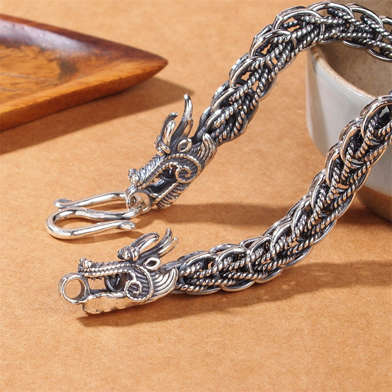 Drachenarmband aus 925er Sterlingsilber für Erfolg und Stärke