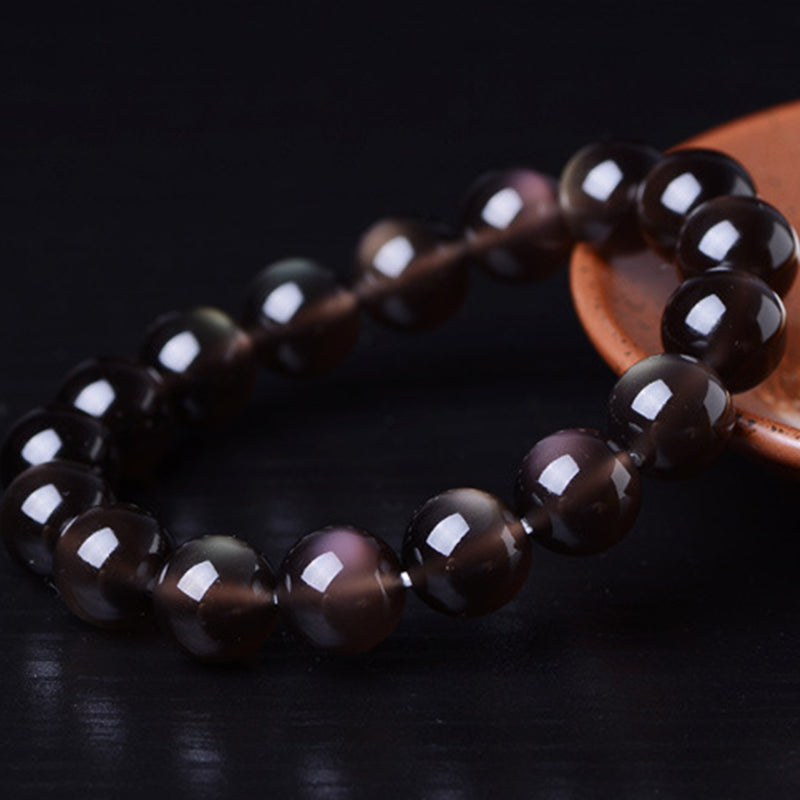 7mm Rainbow Obsidian Protection Bracelet
