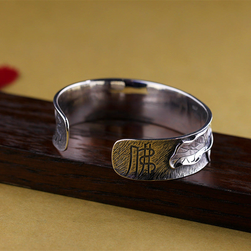 Lotusblume Calm Armband aus 925 Sterling Silber, verstellbar