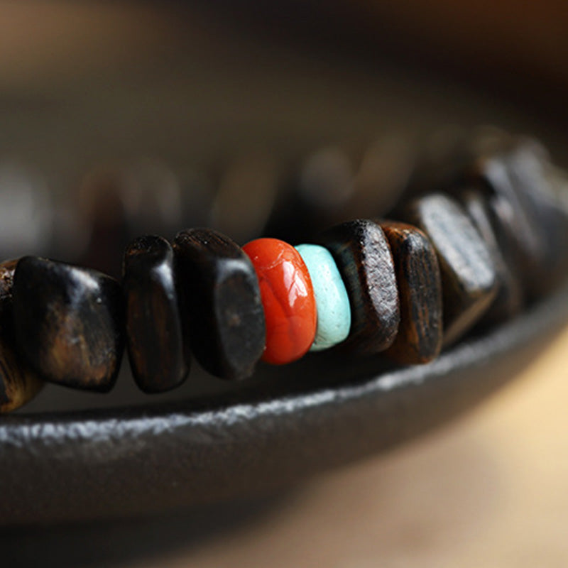 Adlerholz-Rotachat-Balance-Armband für Meditation und Frieden
