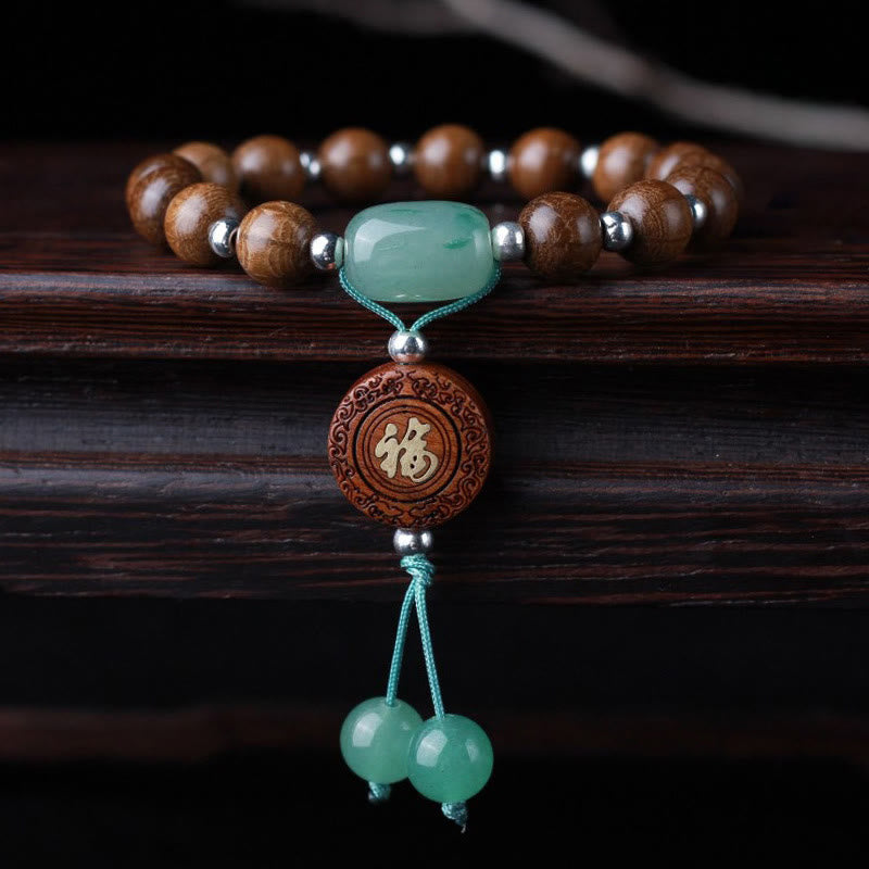 8mm Abelia Biflora Holz Om Mani Padme Hum Armband Schutz