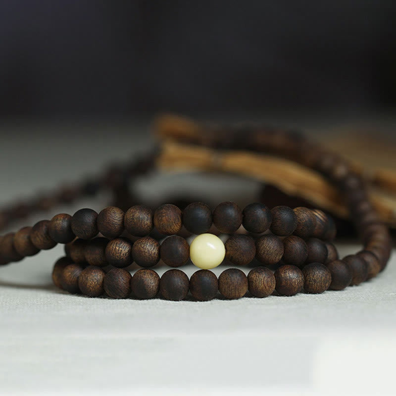 8 mm Adlerholz-Mala-Armband für Schutz und Gleichgewicht