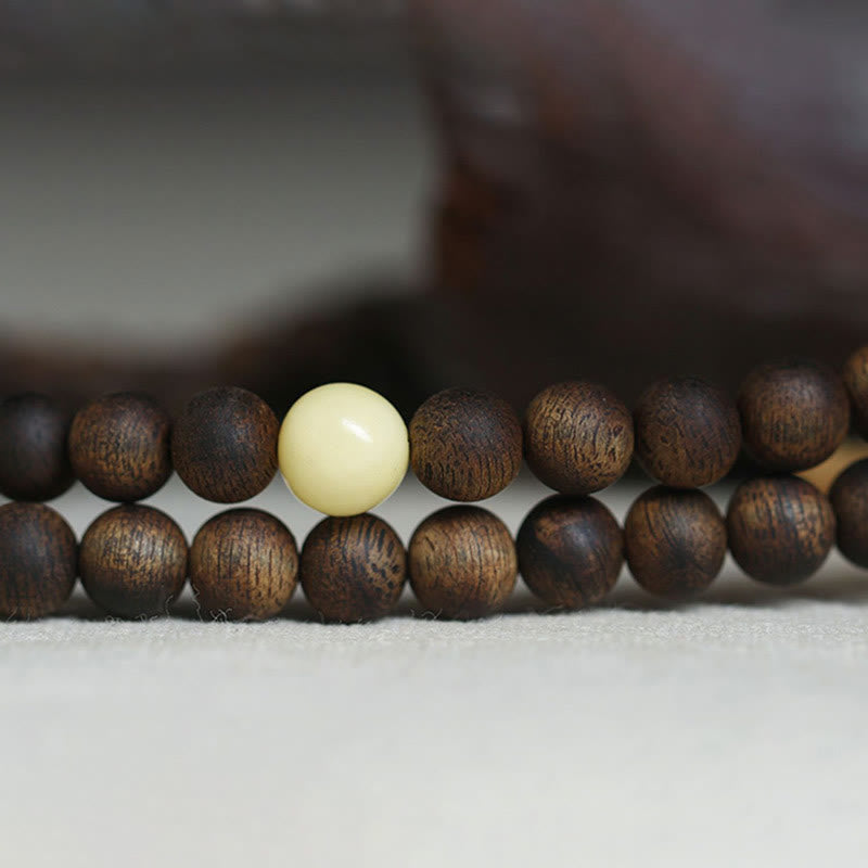 8 mm Adlerholz-Mala-Armband für Schutz und Gleichgewicht
