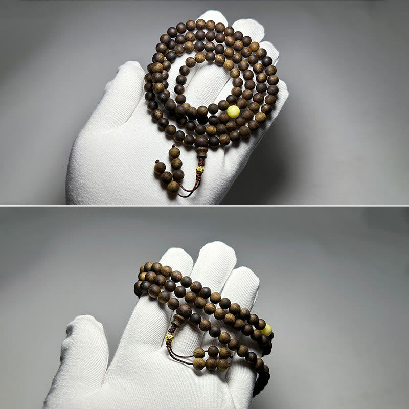 8 mm Adlerholz-Mala-Armband für Schutz und Gleichgewicht