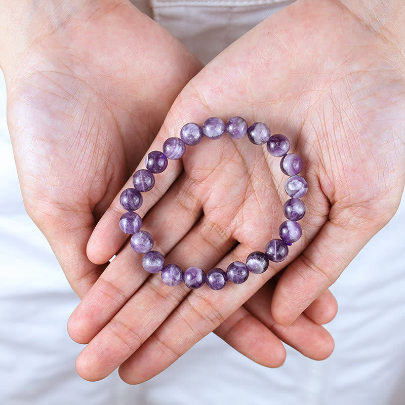 8 mm Amethyst-Heilarmband für emotionales Gleichgewicht