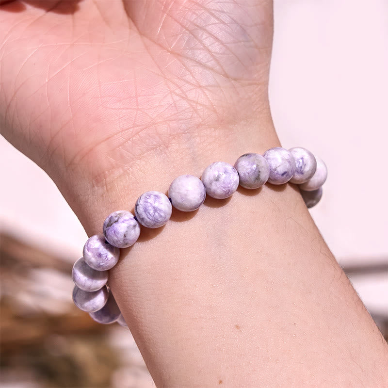 8 mm Amethyst-Heilarmband für emotionales Gleichgewicht
