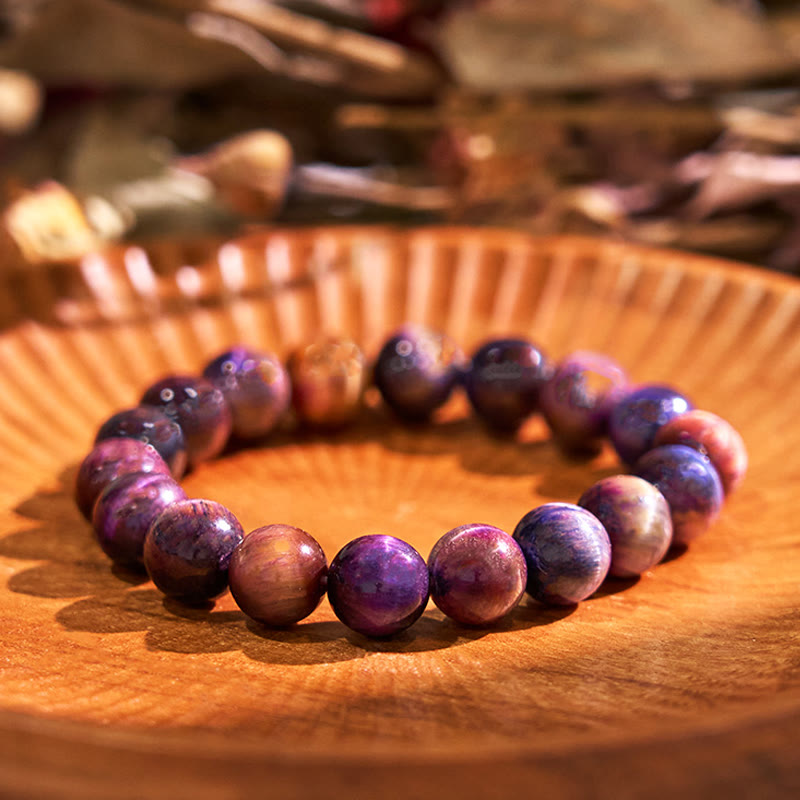 8 mm Amethyst-Heilarmband für emotionales Gleichgewicht
